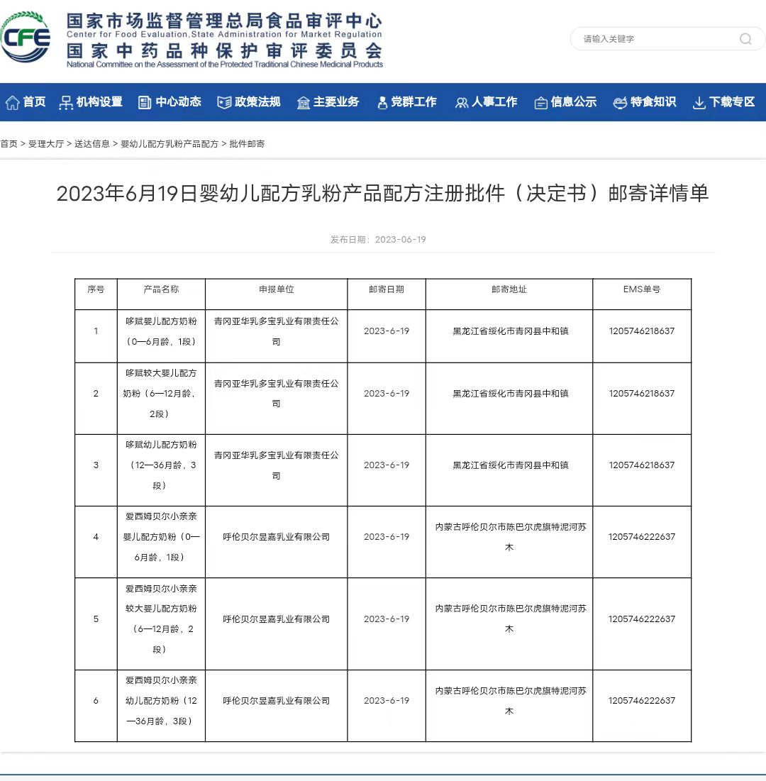 喜讯！哆赋系列 顺利通过新国标配方注册(图1)